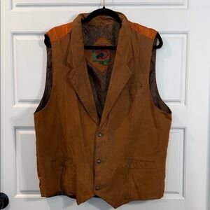 Vintage Boston Traders leather vest Large Tall